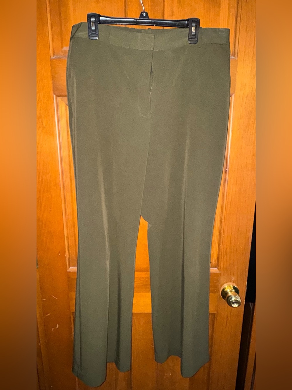Classic Olive Green Wide-Leg Pants